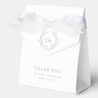 Lavender Monogram Wedding Geschenkschachtel