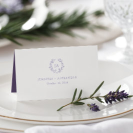 Lavender Monogram Wedding Platzkarte