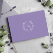 Lavender Monogram Wedding RSVP Karte