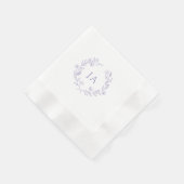 Lavender Monogram Wedding Serviette (Ecke)