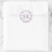 Lavender Monogram Wedding Umschlag Aufkleber (Tasche)