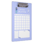Lavender Monthly Planner Layout Art Klemmbrett (Rechts)