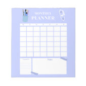 Lavender Monthly Planner Layout Art Notizblock (Vorderseite)