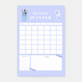 Lavender Monthly Planner Layout Art Post-it Klebezettel