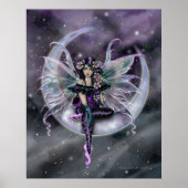 Lavender Moon Faige auf Crescent Moon Fantasy Art Poster (Vorne)