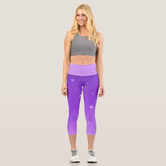 "LAVENDER MOON" HOCHHOSE CAPRI LEGGINGS (Vorderseite)