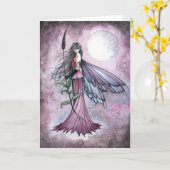 Lavender Moon Mystical Fantasy Faidies Art Karte (Gelbe Blume)