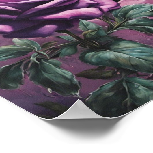 Lavender Moon-Rose-Poster Poster (Ecke)