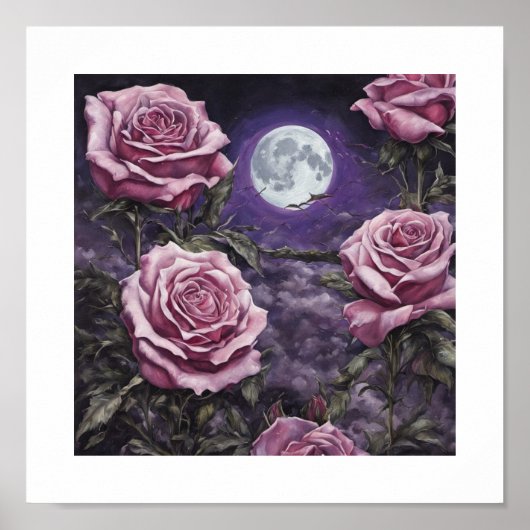 Lavender Moon-Rose-Poster Poster (Vorne)