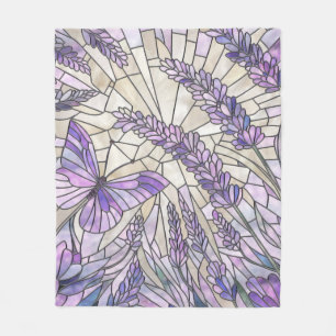 Lavender Morning Bliss - Mosaikkunst Fleecedecke
