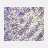 Lavender Morning Bliss - Mosaikkunst Fleecedecke (Vorderseite (Horizontal))