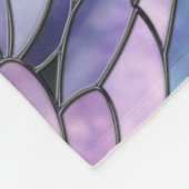 Lavender Morning Bliss - Mosaikkunst Fleecedecke (Ecke)
