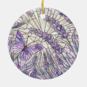 Lavender Morning Bliss - Mosaikkunst Keramik Ornament (Hinten)