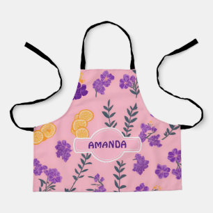 Lavender Mosaik Personalisiertes Muster Schürze