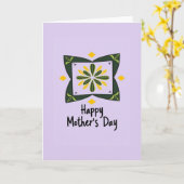 Lavender Mothers Day Blossom Card Karte (Gelbe Blume)