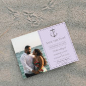 Lavender Nautic Monogram Foto Save the Date