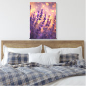 Lavender Night Lights Fotografie Leinwanddruck (Insitu (Schlafzimmer))