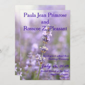 Lavender Nuptials Einladung (Vorne/Hinten)