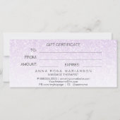 *~* Lavender Ombre Glitzer Trendy Pastel Gift Card (Rückseite)