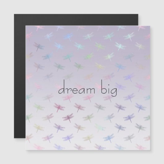 Lavender Ombre Rainbow Dragonflies Magnetkarte (Vorne/Hinten)