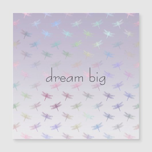 Lavender Ombre Rainbow Dragonflies Magnetkarte (Vorderseite)