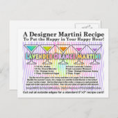 Lavender Orange Martini Rezept Postkarte (Vorne/Hinten)