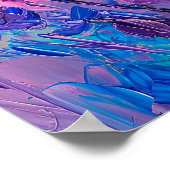 Lavender Orange Sunset Painting Wall Art Poster (Ecke)