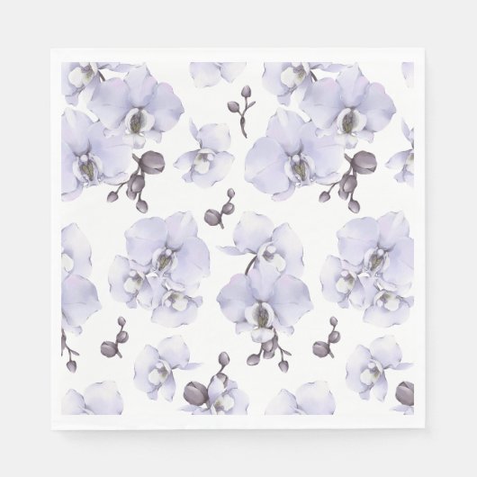 Lavender Orchid Baby Shower Napkins  Serviette (Vorderseite)