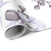 Lavender Orchid Baby Shower Wrapping Paper Geschenkpapier (Rolleneckpunkt)