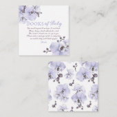 Lavender Orchid Books for Baby Request Card Begleitkarte (Vorne/Hinten)
