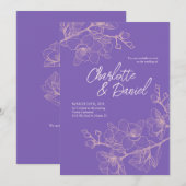 Lavender Orchid Moments | Einladung zur Hochzeit (Vorne/Hinten)