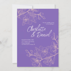 Lavender Orchid Moments   Einladung zur Hochzeit