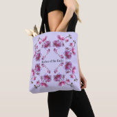 Lavender Orchids Benutzerdefinierter Textname Hoch Tasche (Von Nahem)