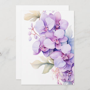 Lavender Orchids Elegante Besondere Anlass Feiertagskarte