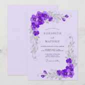 Lavender Ornate Spring Wedding Einladung (Vorne/Hinten)