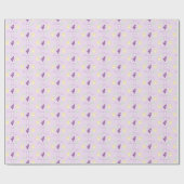 Lavender Oster 4. Geburtstag Geschenkpapier (Flach)