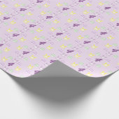 Lavender Oster 4. Geburtstag Geschenkpapier (Ecke)