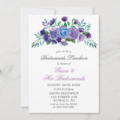 Lavender Paint Floral Bridesmaids Luncheon Invites (Vorderseite)