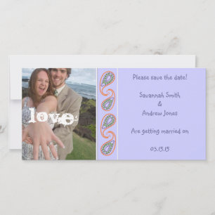 Lavender Paisley Save the Date Ihr Foto