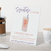 Lavender Paloma Signature Cocktail Recipe Sockelschild (In SItu)