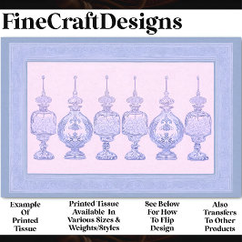 Lavender Parfüm Flaschen Dekanter AD8 Decoupage Seidenpapier