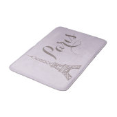 Lavender Paris Eiffel Tower Badematte (Schrägansicht)