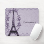 Lavender Paris Grunge-Mauspad Mousepad (Mit Mouse)