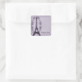 Lavender Paris Grunge Vielen Dank, Sticker (Tasche)
