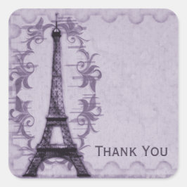 Lavender Paris Grunge Vielen Dank, Sticker