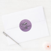 Lavender Paris Passport Runder Aufkleber (Umschlag)