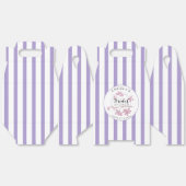Lavender Parisian Stripes Bridal Shower  Geschenkschachtel (Ungeklappt)