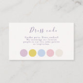 Lavender Pastel Floral Script Wedding Attire Begleitkarte (Vorderseite)