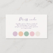 Lavender Pastel Floral Script Wedding Attire Begleitkarte (Vorderseite)