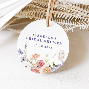 Lavender Pastel Spring Floral Brautparty Geschenkanhänger